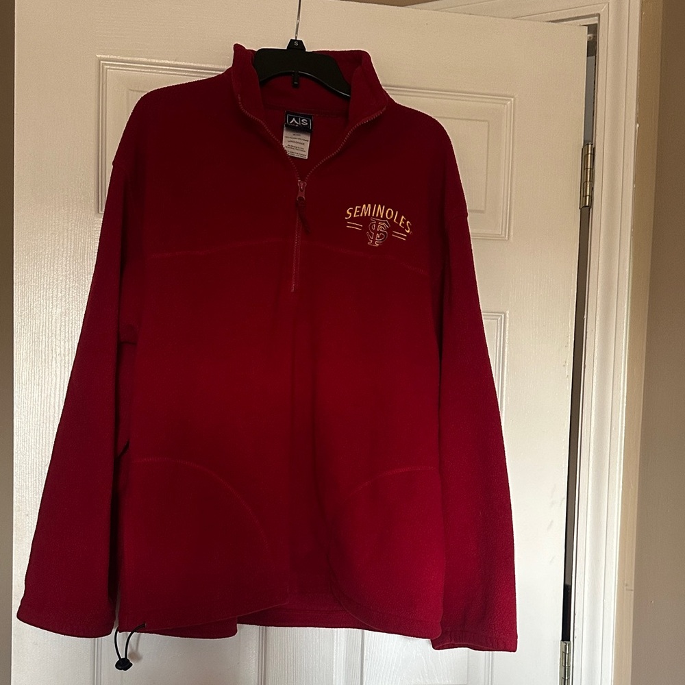 Red Seminoles Quarter-Zip Fleece
Size Large but is big